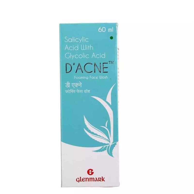 D Acne Face Wash glenmark Foaming Bottle
