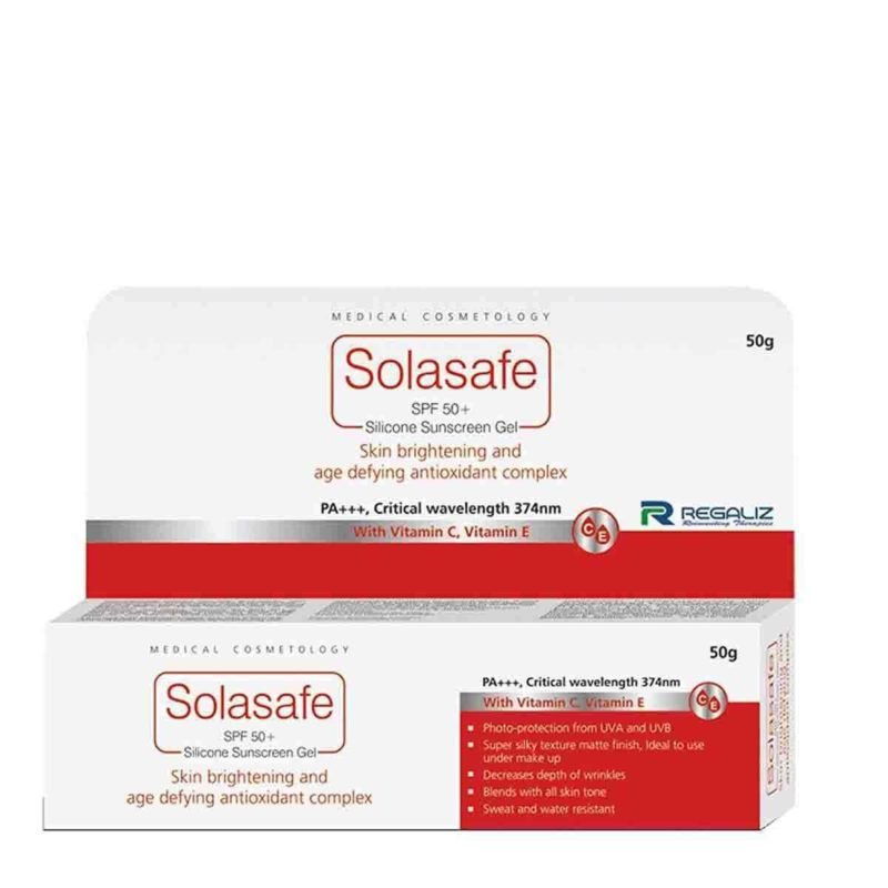 REGALIZ SPF 50+ Silicone Sunscreen Cream Skin Brightening and Age-Defying Antioxidant Complex -50g