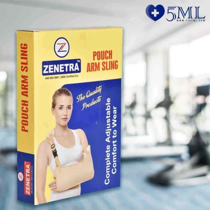 Zenetra Pouch Arm Sling Elbow Support - complete adjustable comfort to wear pack of 1