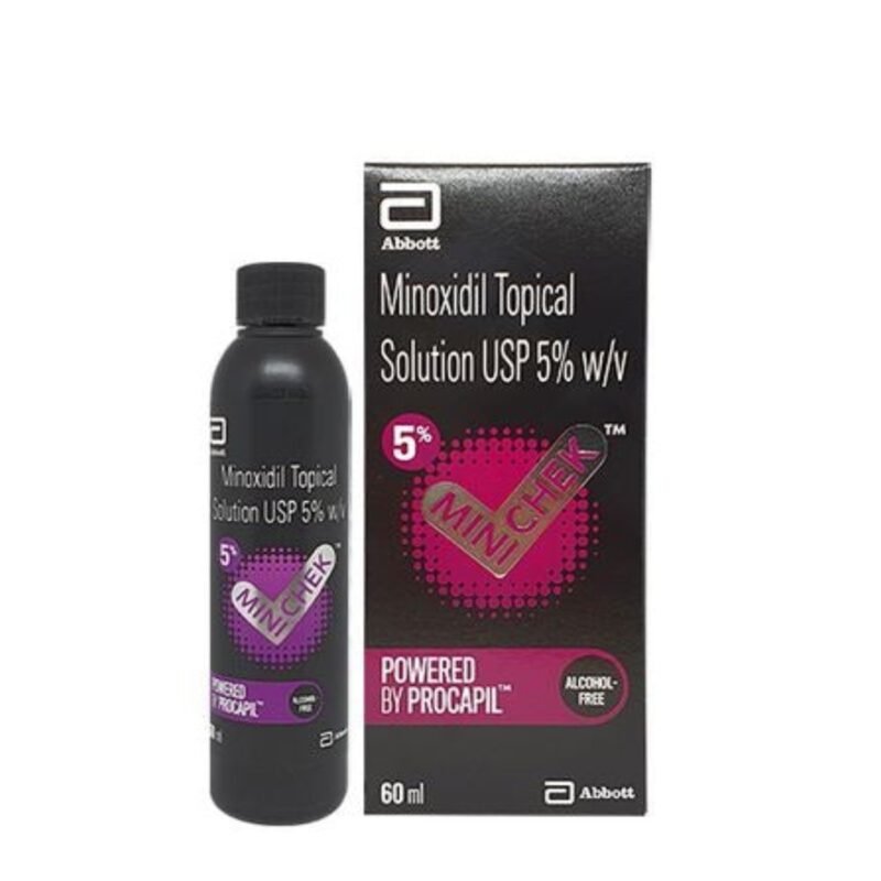 Minoxidil Topical Solution USP 5% Minichek Powered By PROCAPIL (ALCOHOL-FREE) - Abbott 60ml