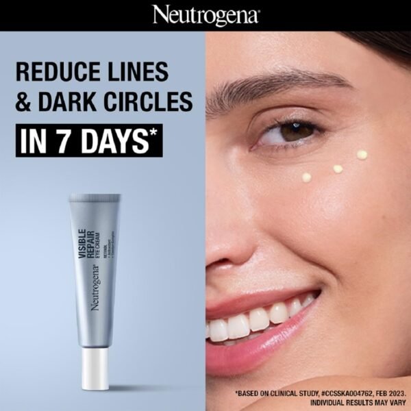 Neutrogena Visible Repair Retinol + Peptide Night Eye Cream For Anti-Ageing, Dark Circles & Wrinkles(15gm) - Image 6