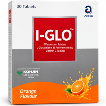 Azelia I-Glo Glutathione Vitamin C Effervescent Tablet - 30 Tablets (Orange Flavour)